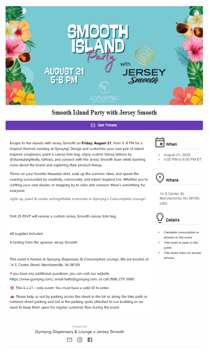 Smooth Island Party with Jersey Smooth